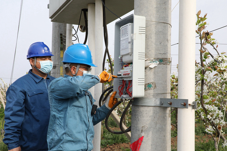 国网诸城市供电公司电力足，千亩梨园花正浓